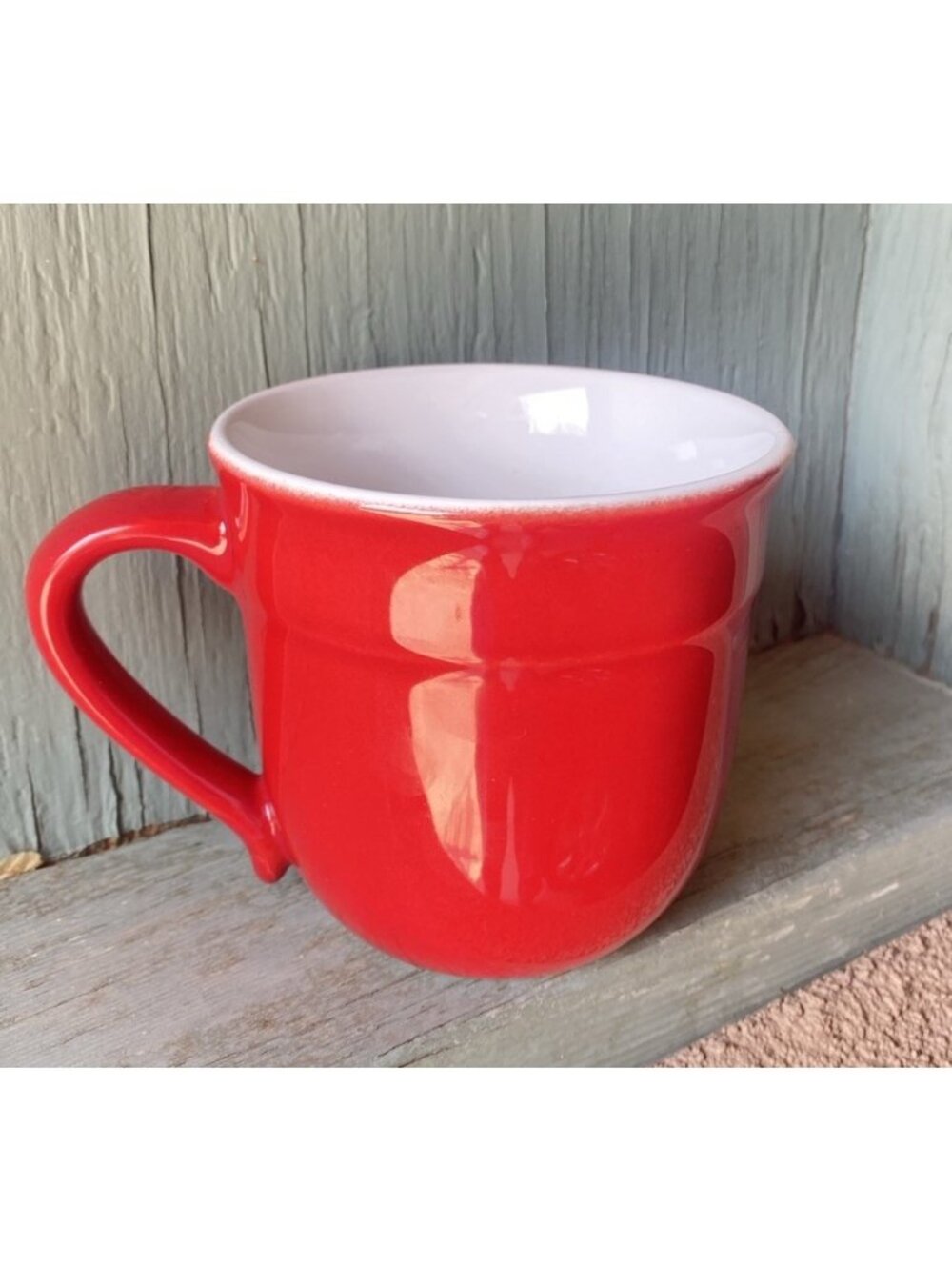 Emile Henry Red Provencale Mug 14 Oz France Coffee Tea Cup 8714 (Bin313)